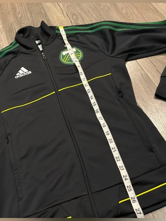 Portland Timbers Adidas Track Jacket Warm Up MLS Men's S Stripe Full Zip Warm-up - Picture 12 of 13